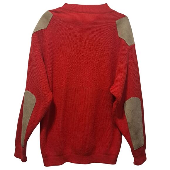 Vintage Monod Sports 80's Sweater Jacket Anorak Pocket Wool Banff Canada Red Lrg - Picture 4 of 17